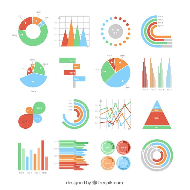 Colorful charts collection