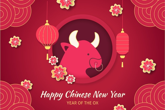 Colorful chinese new year 2021