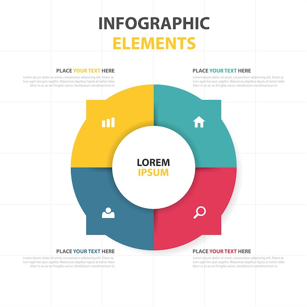 Colorful circle business infographic template