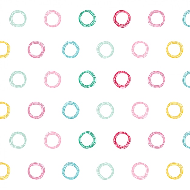 Free Vector colorful circles pattern design background