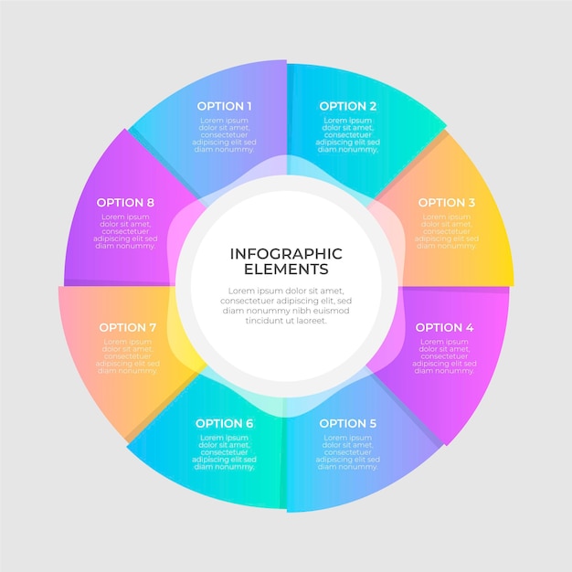 Colorful circular diagram infographic