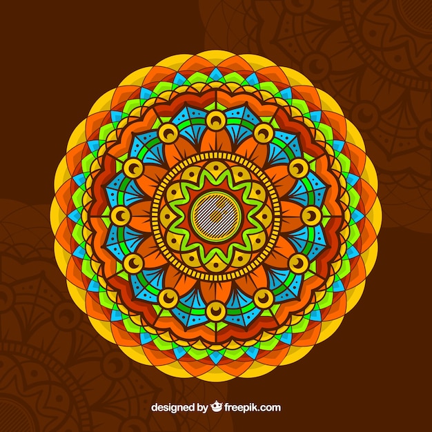 Colorful circular mandala background