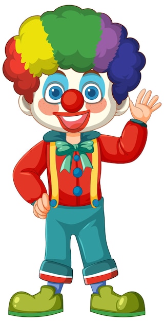 Free Vector colorful clown waving hello