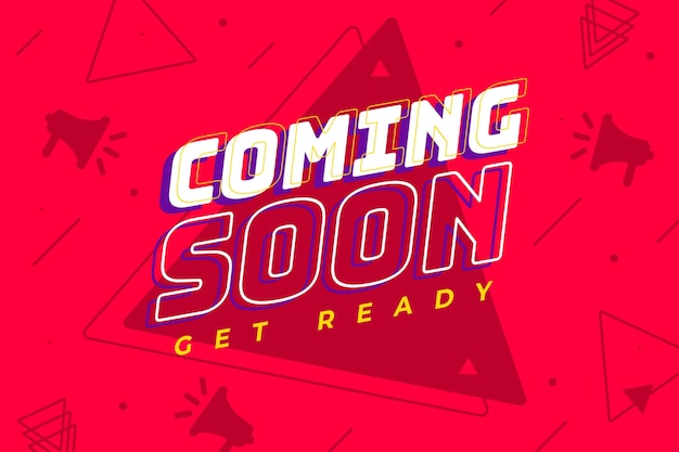 Colorful coming soon promo background