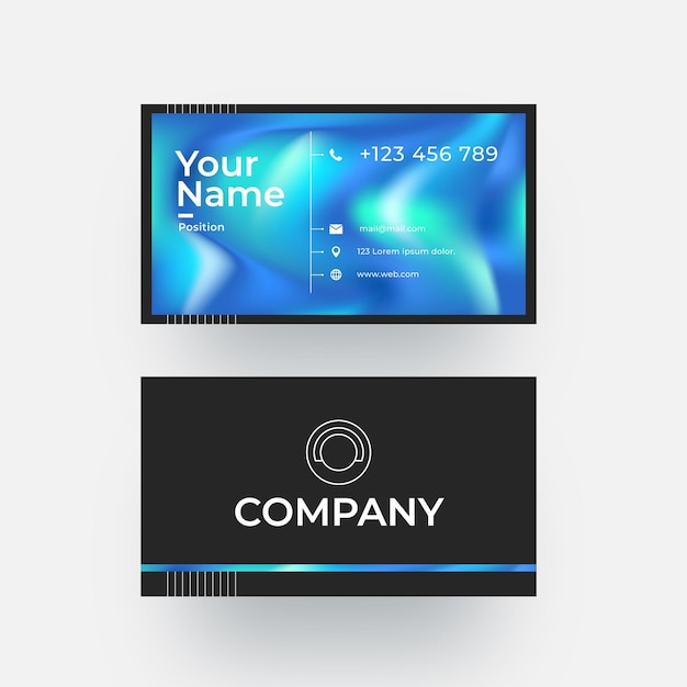 Colorful company business card template