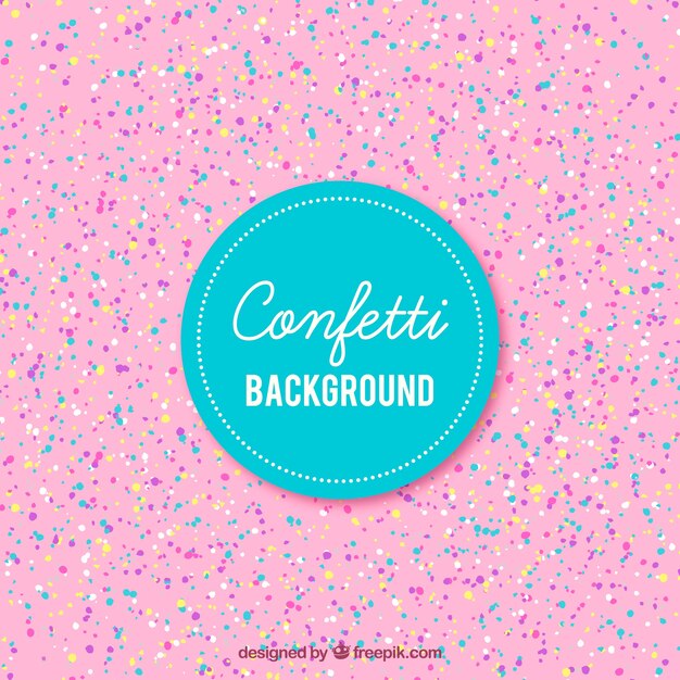 Colorful confetti background in flat style