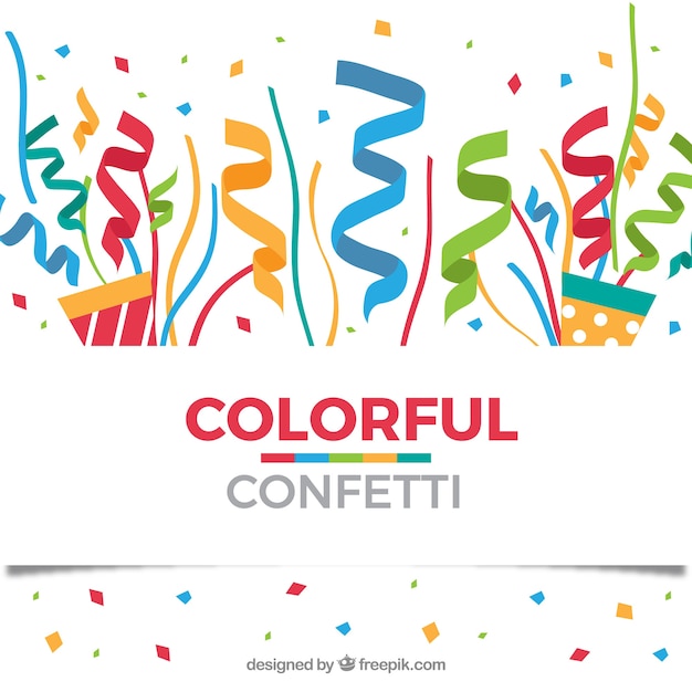 Free Vector colorful confetti background in flat style