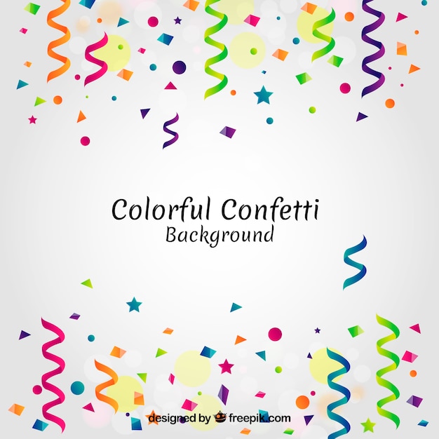 Free Vector colorful confetti background in flat style