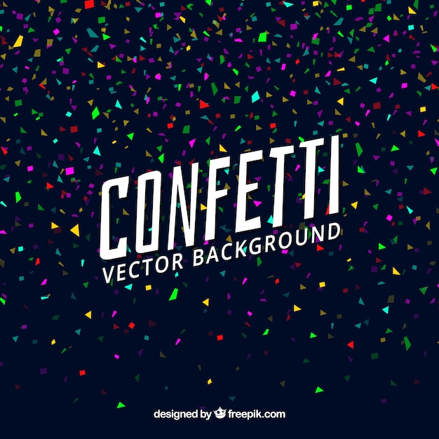 Colorful confetti background in flat style