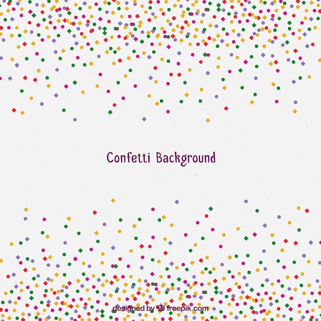 Colorful confetti background in flat style