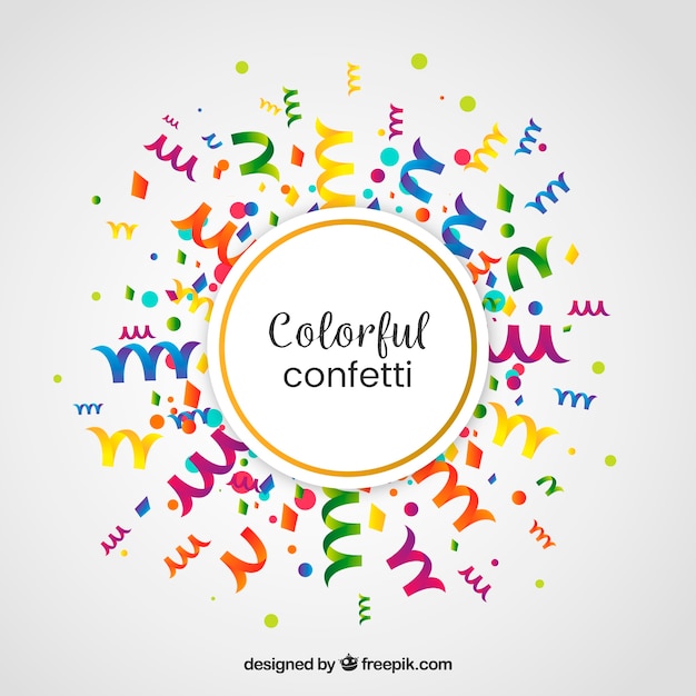 Free Vector colorful confetti background in flat style