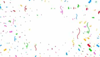 Free vector colorful confetti background with text space