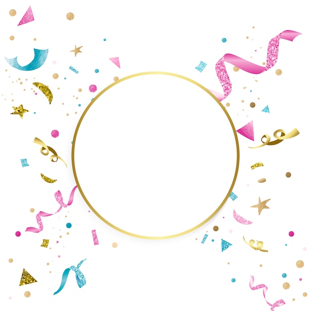 Free vector colorful confetti celebratory design