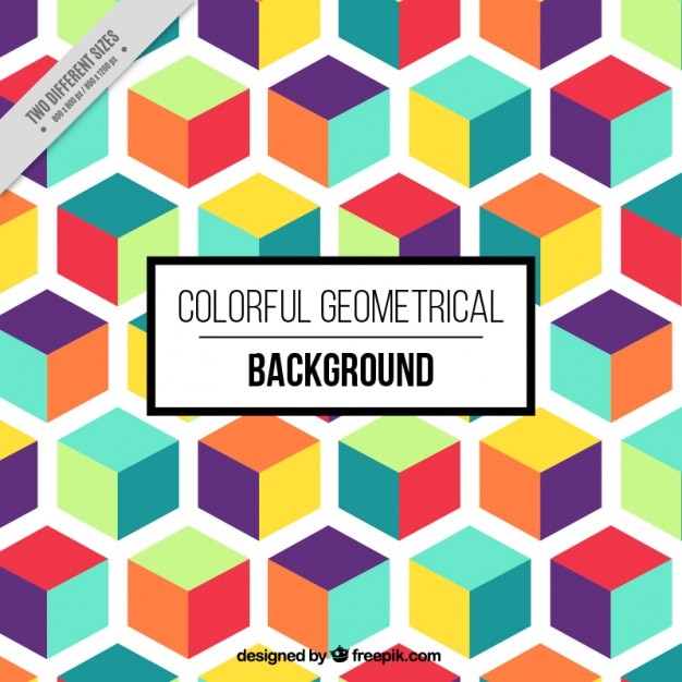 Free Vector colorful cubes background