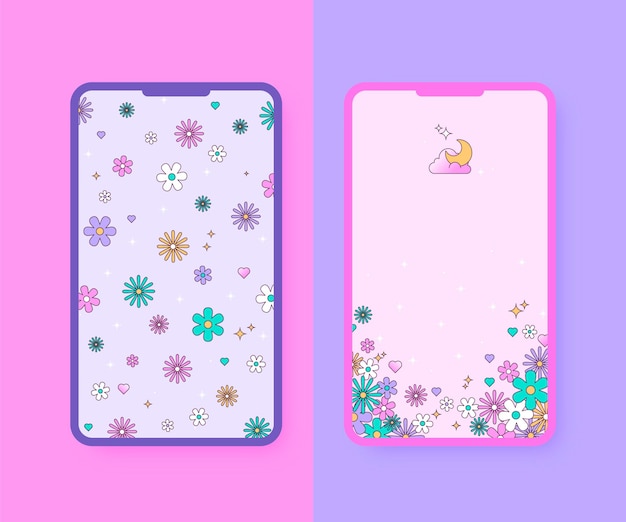 Colorful cute mobile background