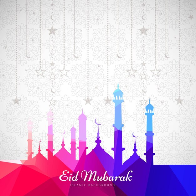 Free Vector colorful design for eid mubarak