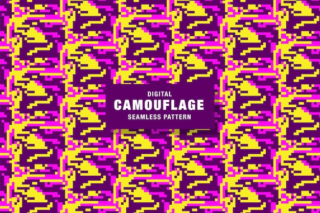 Colorful Digital Camouflage Pattern