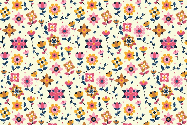 Colorful ditsy floral print background