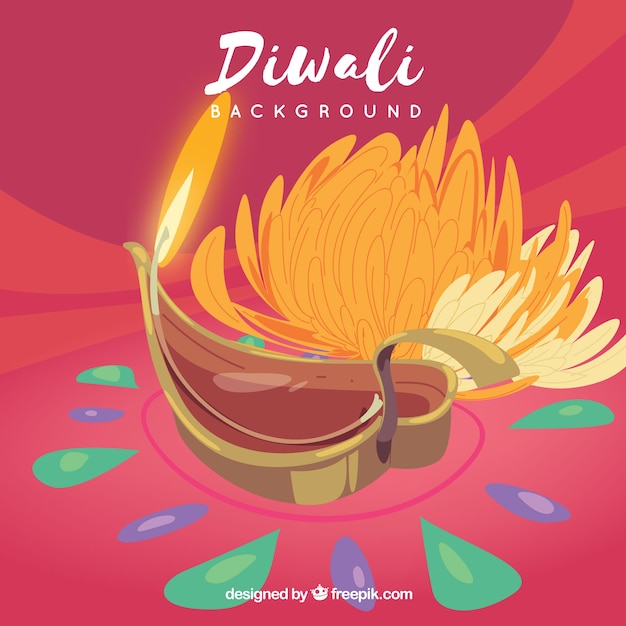 Free Vector colorful diwali background