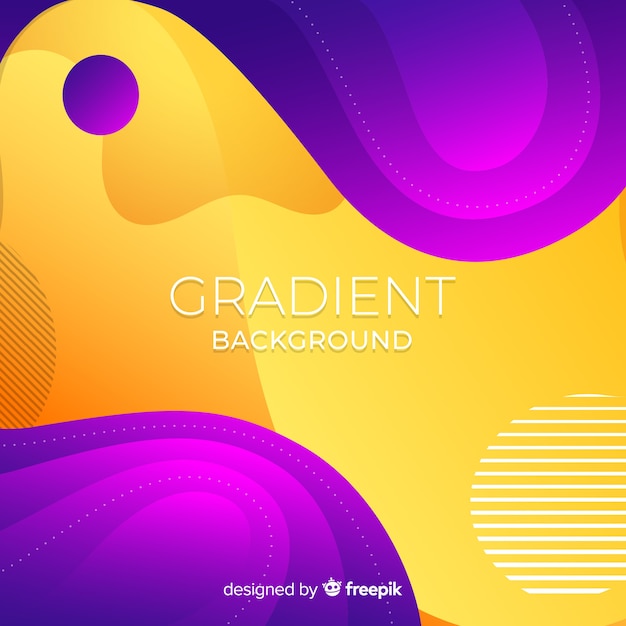 Colorful duotone wavy shapes background