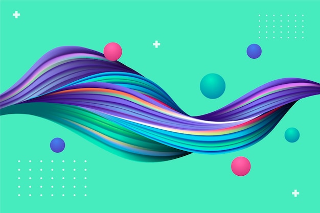 Free vector colorful dynamic flow background