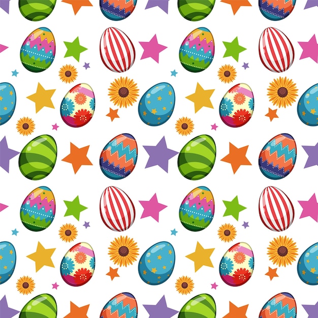 Free vector colorful easter egg pattern