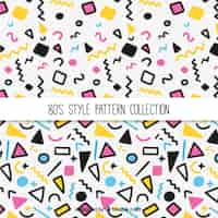 Free vector colorful eighties patterns