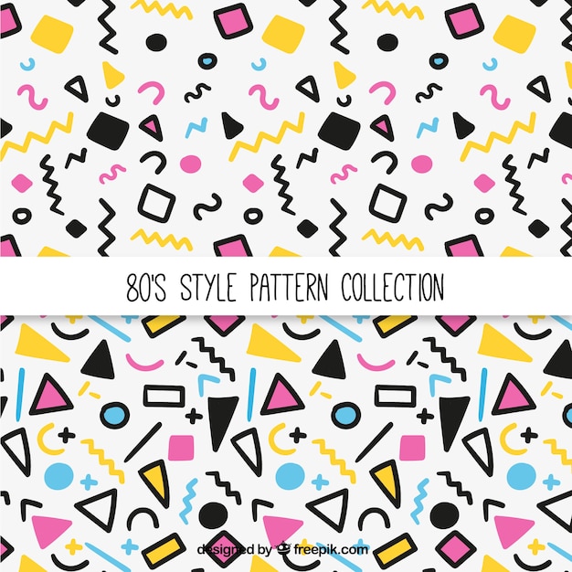 Colorful eighties patterns 