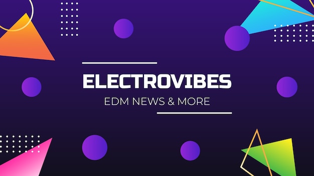 colorful electronic music youtube channel art