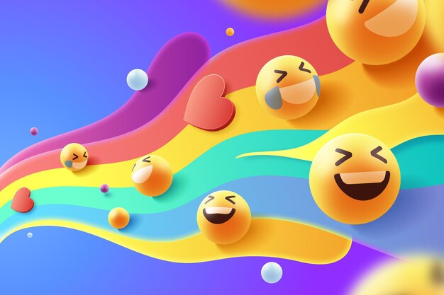 Colorful emoji set design