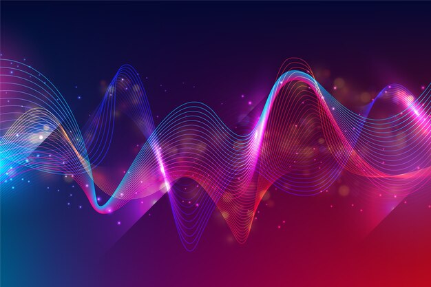 Colorful equalizer wave background