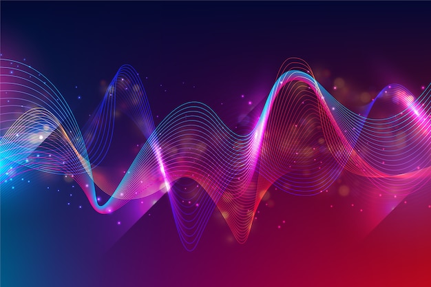 Colorful equalizer wave background