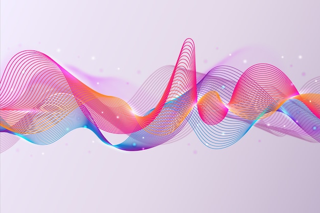 Colorful equalizer wave background