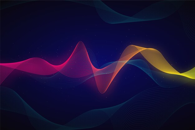 Colorful equalizer wave background