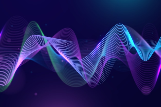 Colorful equalizer wave background