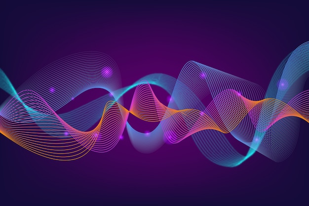 Colorful equalizer wave background