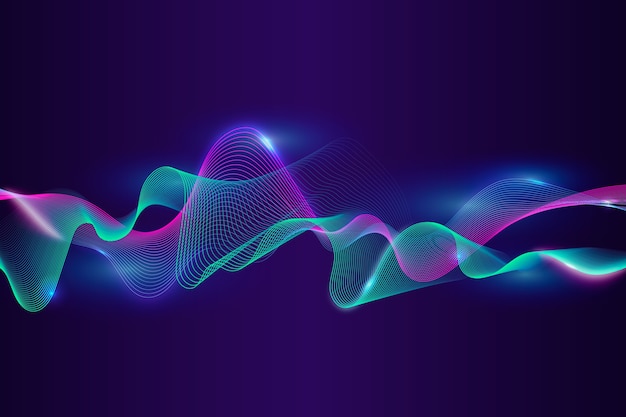 Free Vector colorful equalizer wave background