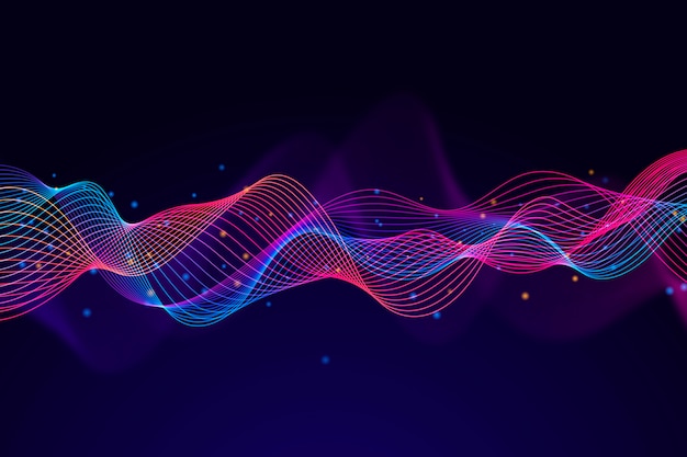 Colorful equalizer wave background