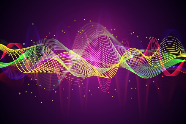 Free Vector colorful equalizer wave background