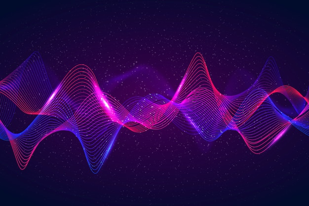 Colorful equalizer wave background