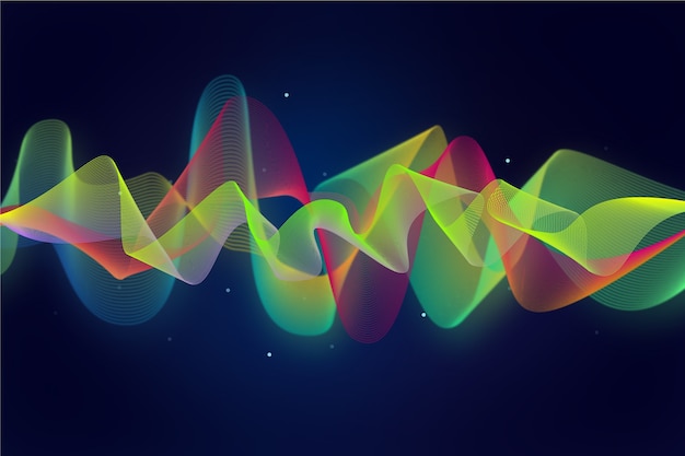 Free Vector colorful equalizer wave background