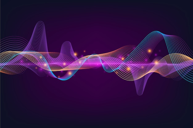 Colorful equalizer wave background