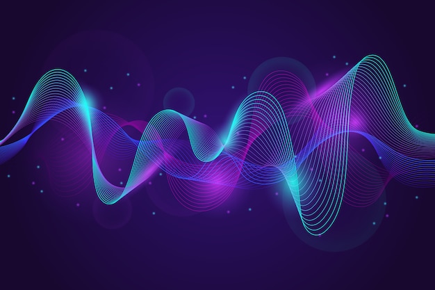 Free Vector colorful equalizer wave background