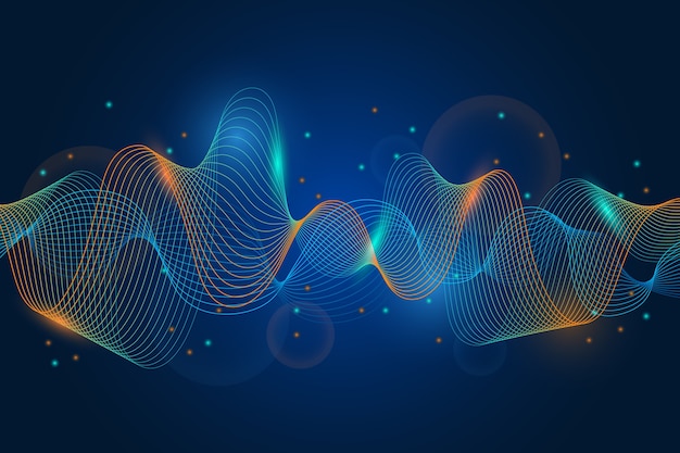 Free Vector colorful equalizer wave background