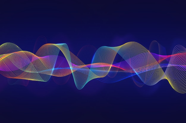 Colorful equalizer wave background