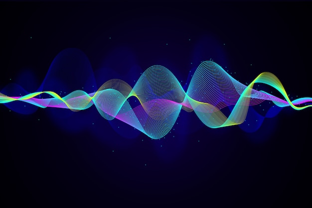 Colorful equalizer wave background