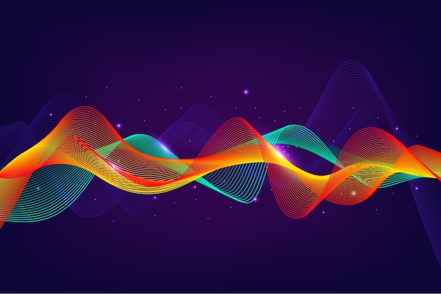 Free Vector colorful equalizer wave background