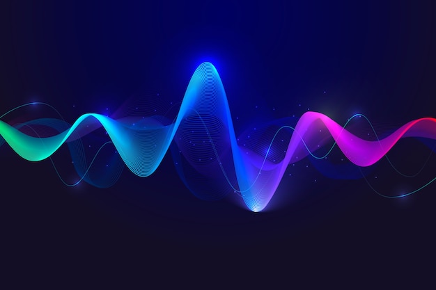 Colorful equalizer wave background