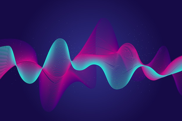 Free Vector colorful equalizer wave screensaver