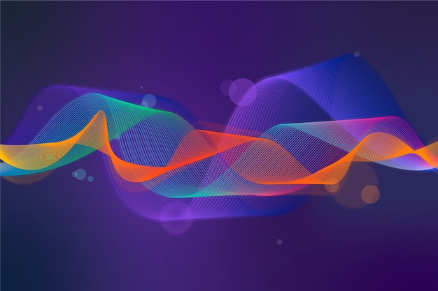 Colorful equalizer wave screensaver